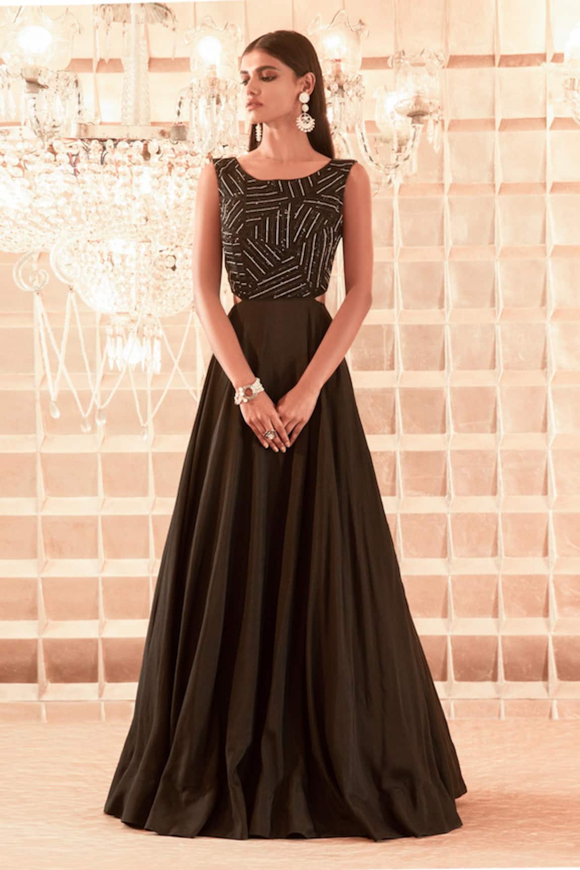 Charu and Vasundhara Hand Embroidered Gown 