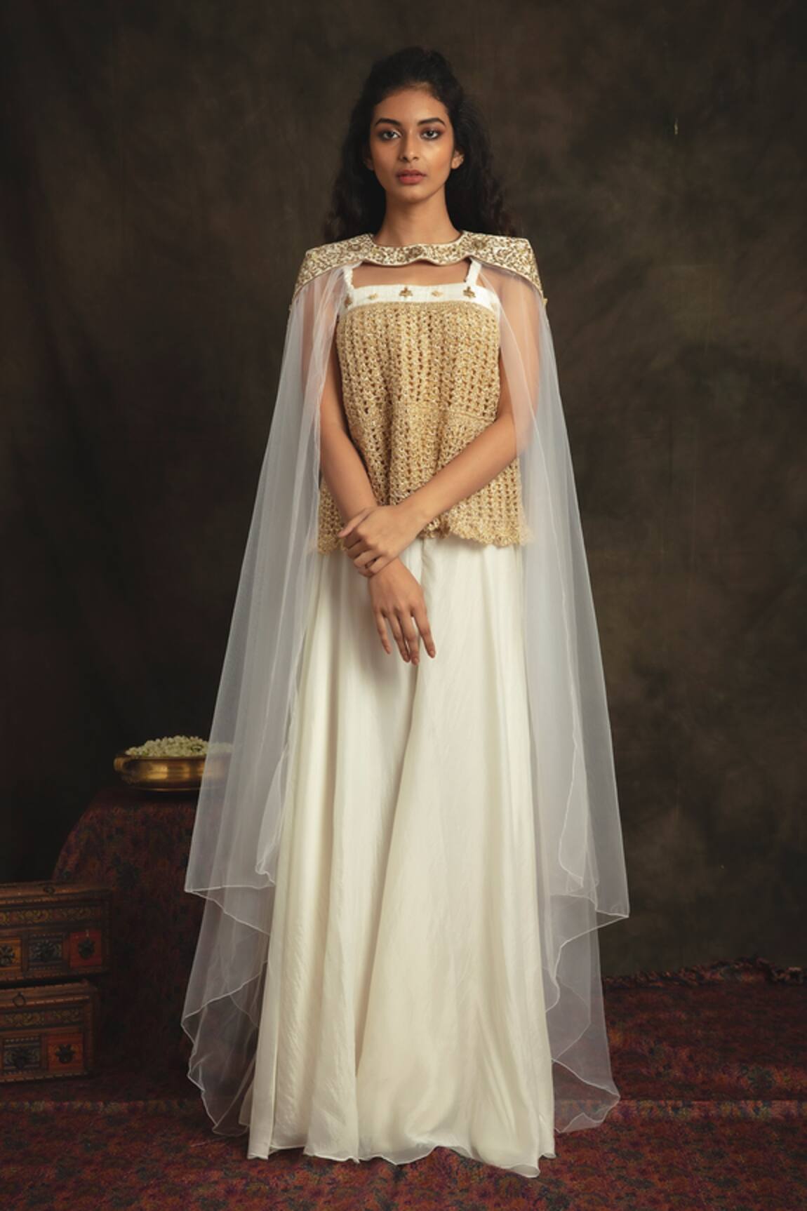 Nikita Vishakha Razia Sharara Set With Cape