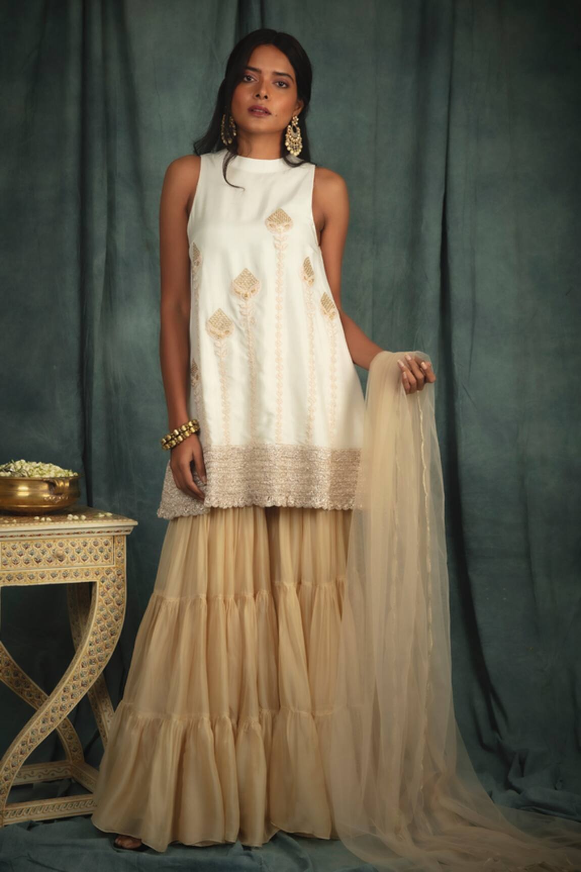 Nikita Vishakha Hand Embroidered Kurta Sharara Set 