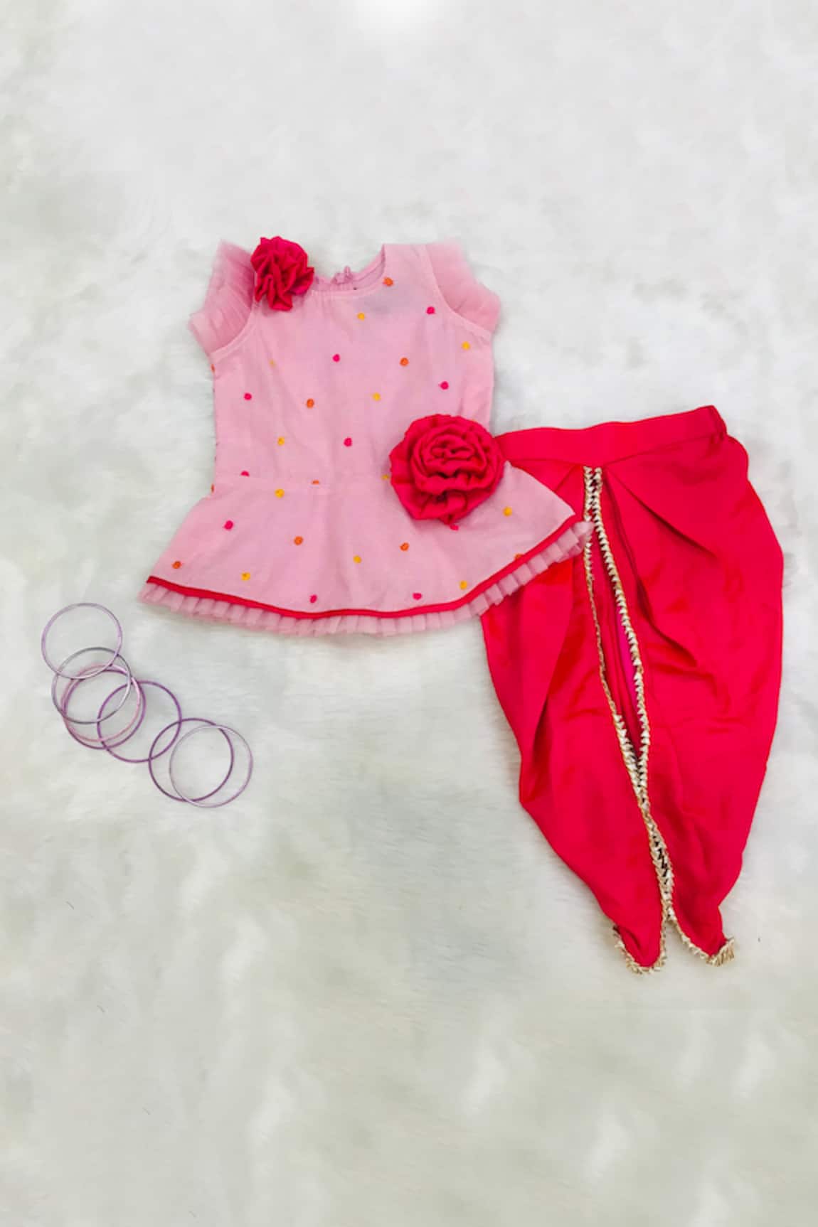 Kirti Agarwal - Pret N Couture Applique Kurta & Dhoti Pant Set