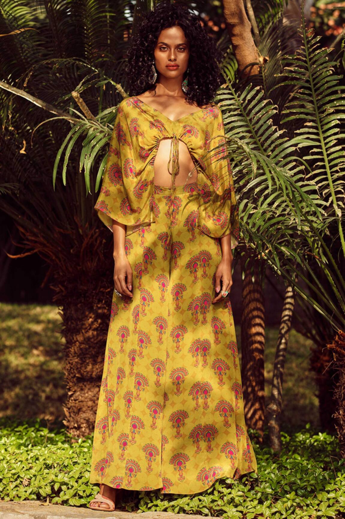 Nautanky Kaftan Crop Top & Pant Set 