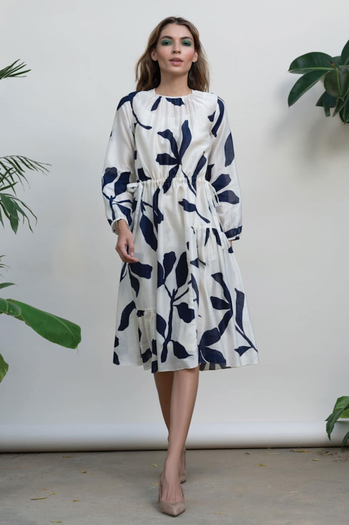 Kanelle Autumn Chanderi Silk Dress