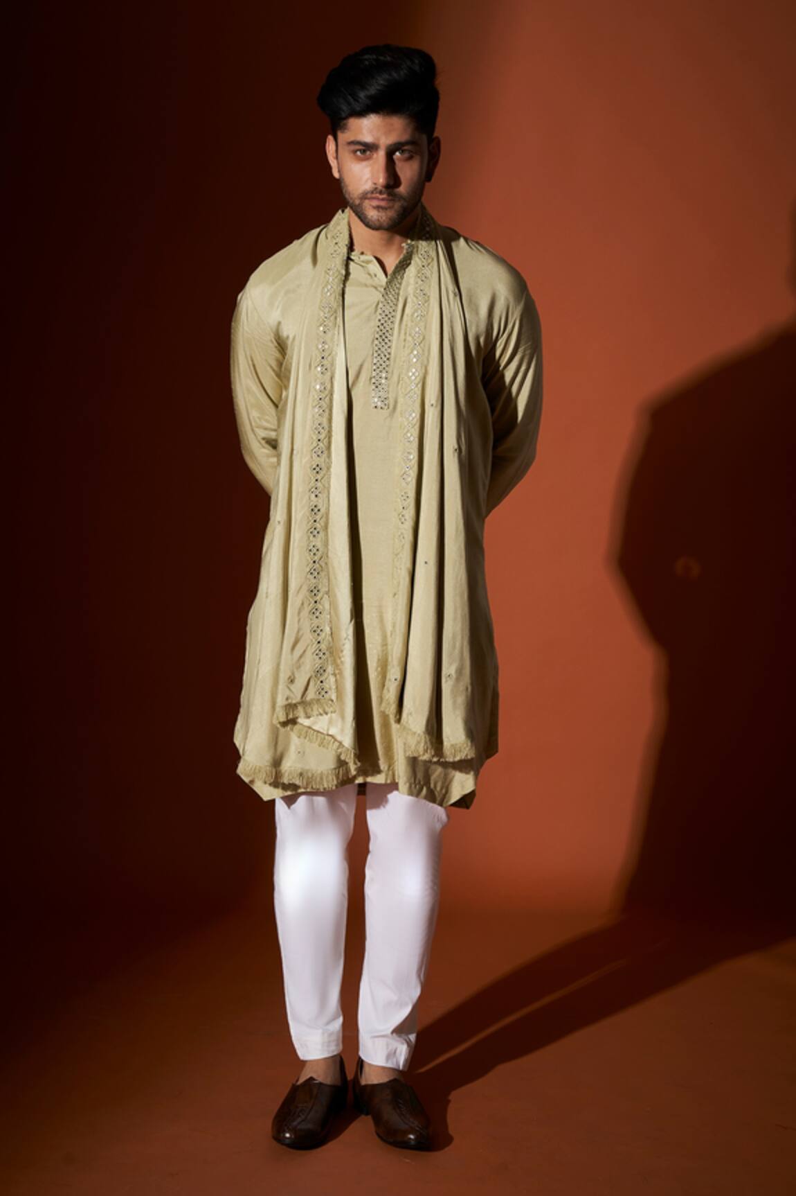 Kaaj Button X AZA Chanderi Silk Kurta Set