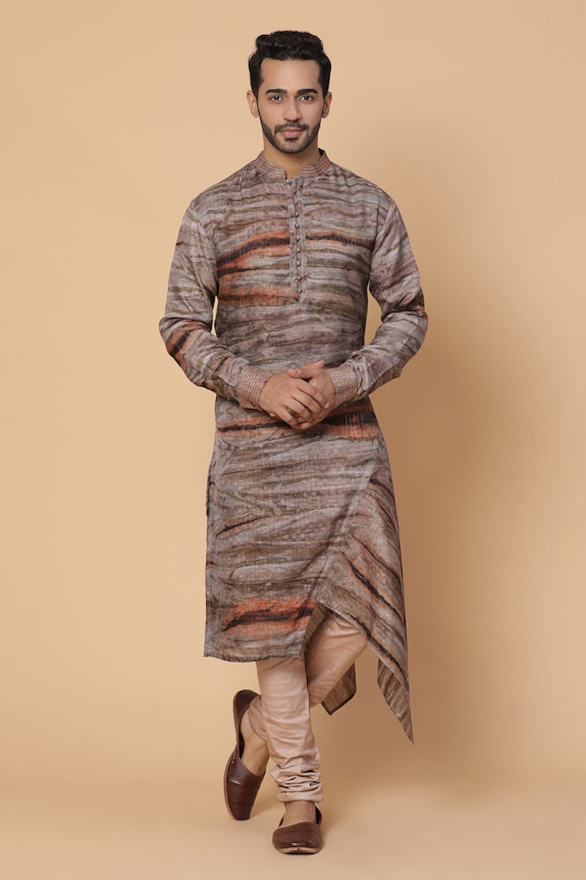 Kudrat Couture Marble Pattern Kurta Set