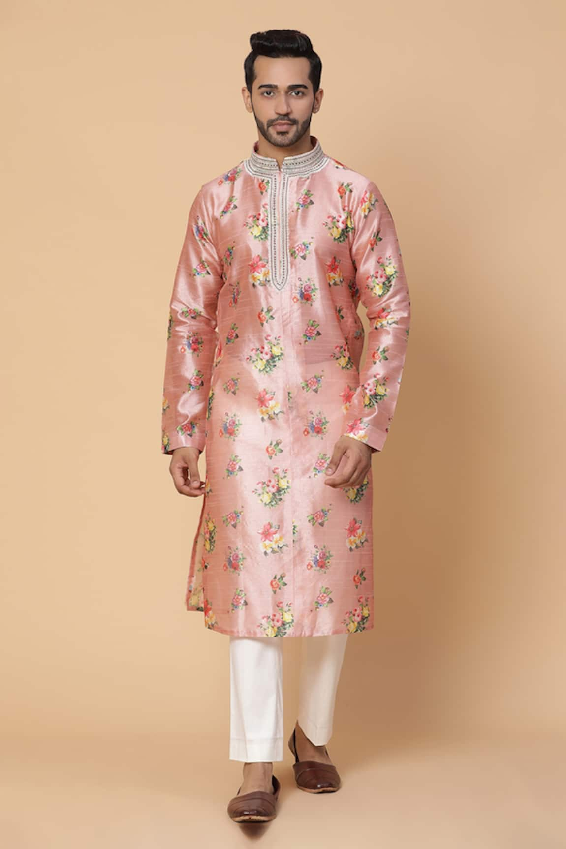 Kudrat Couture Floral Print Kurta