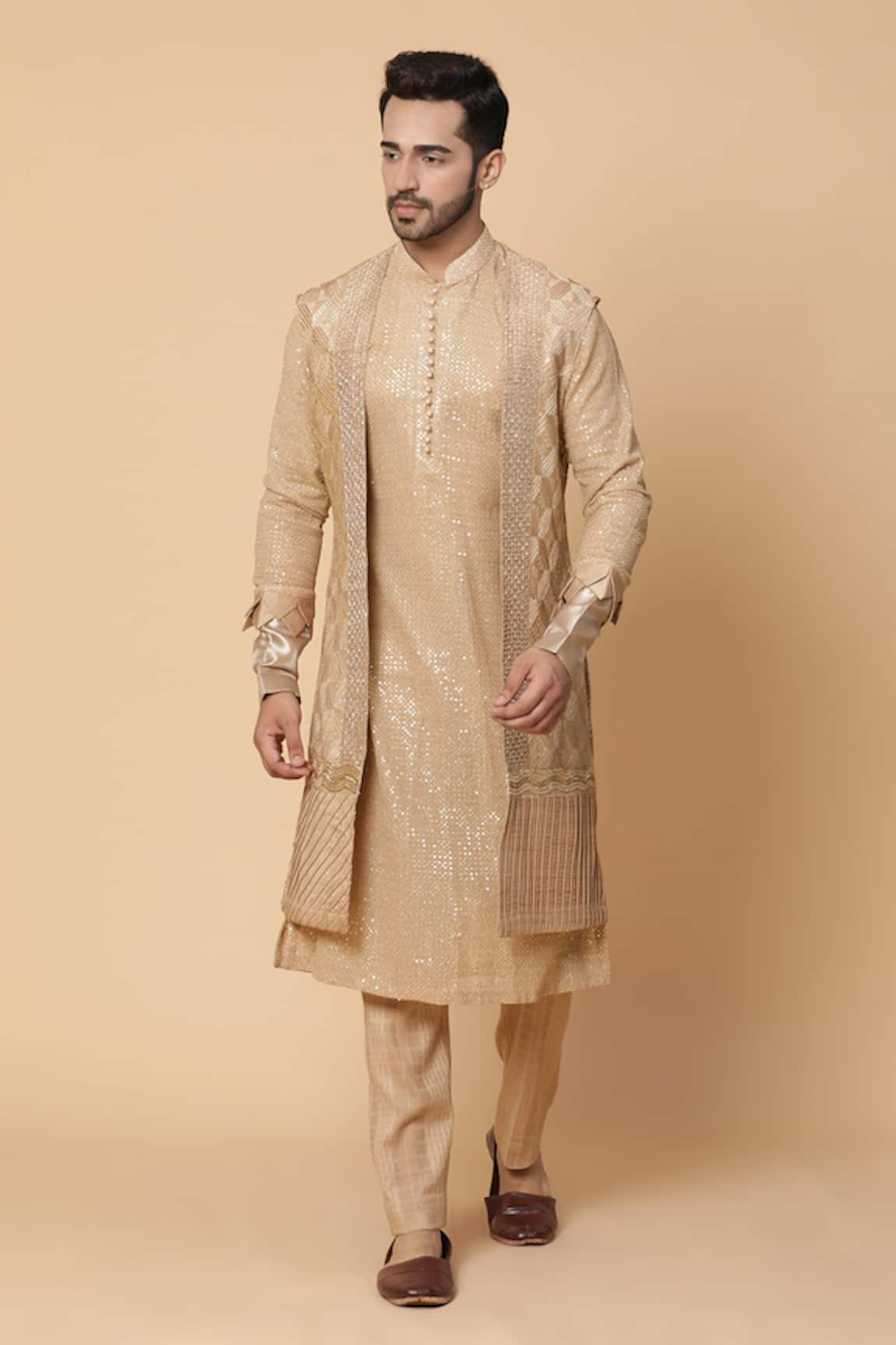 Kudrat Couture Lehar Jacket & Kurta Set