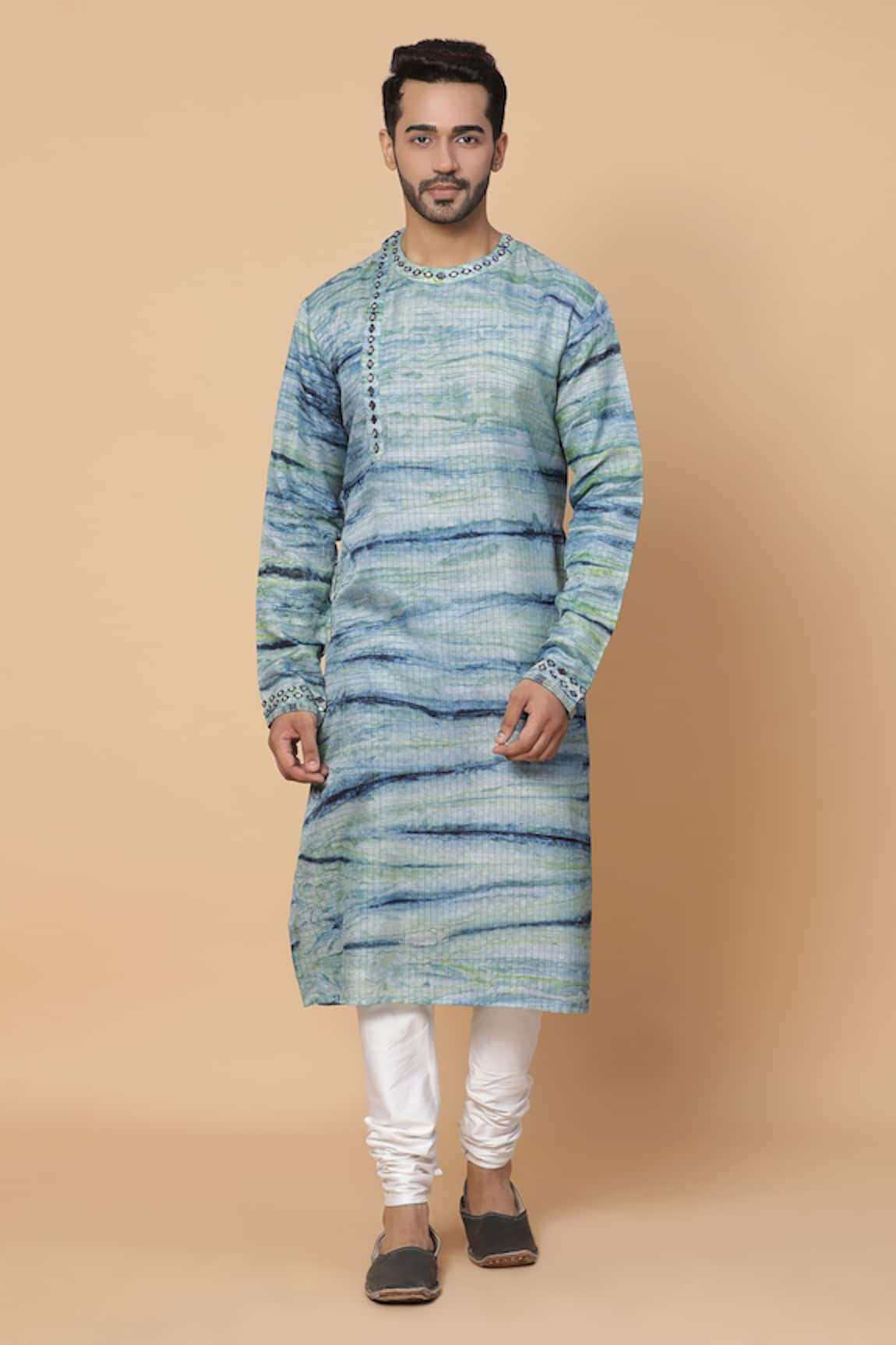 Kudrat Couture Marble Pattern Kurta Set