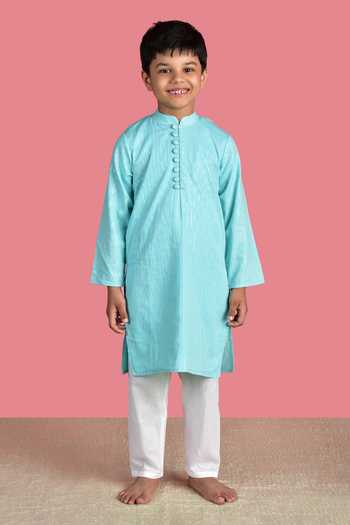 The Cotton Staple Striped Kurta & Pant Set 