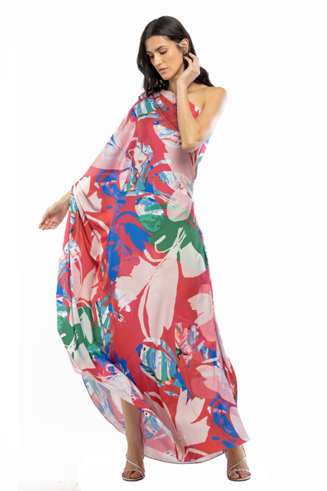 Mandira Wirk Resort Satin Printed Kaftan