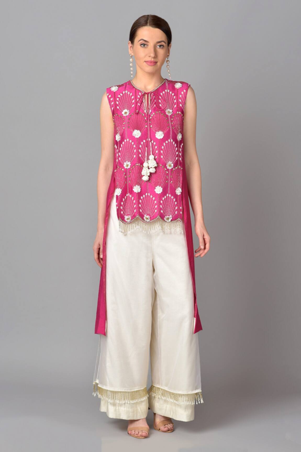 Keith Gomes Chanderi Silk Tunic & Palazzo Set