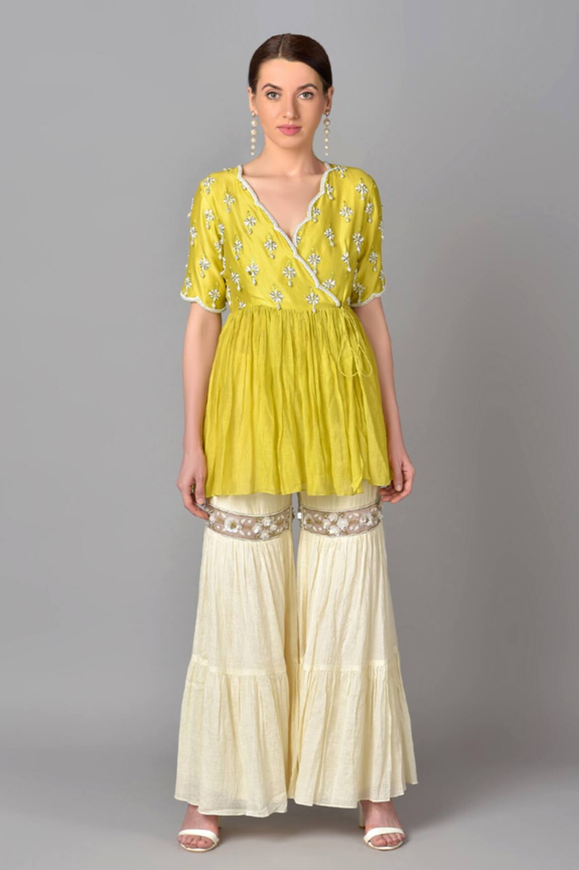 Keith Gomes Chanderi Silk Tunic & Sharara Set
