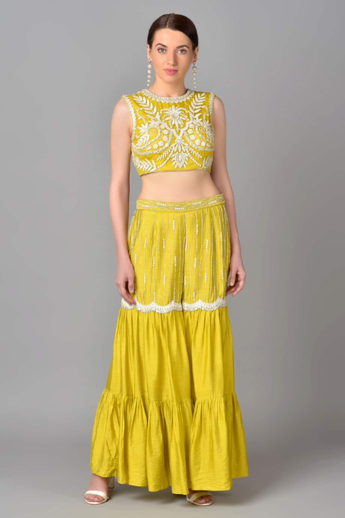 Keith Gomes Embroidered Sharara Set 