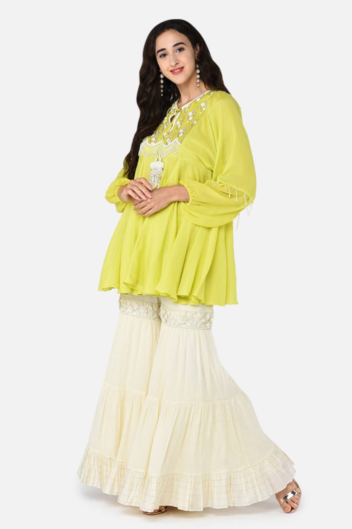 Keith Gomes Hand Embroidered Tunic & Palazzo Set