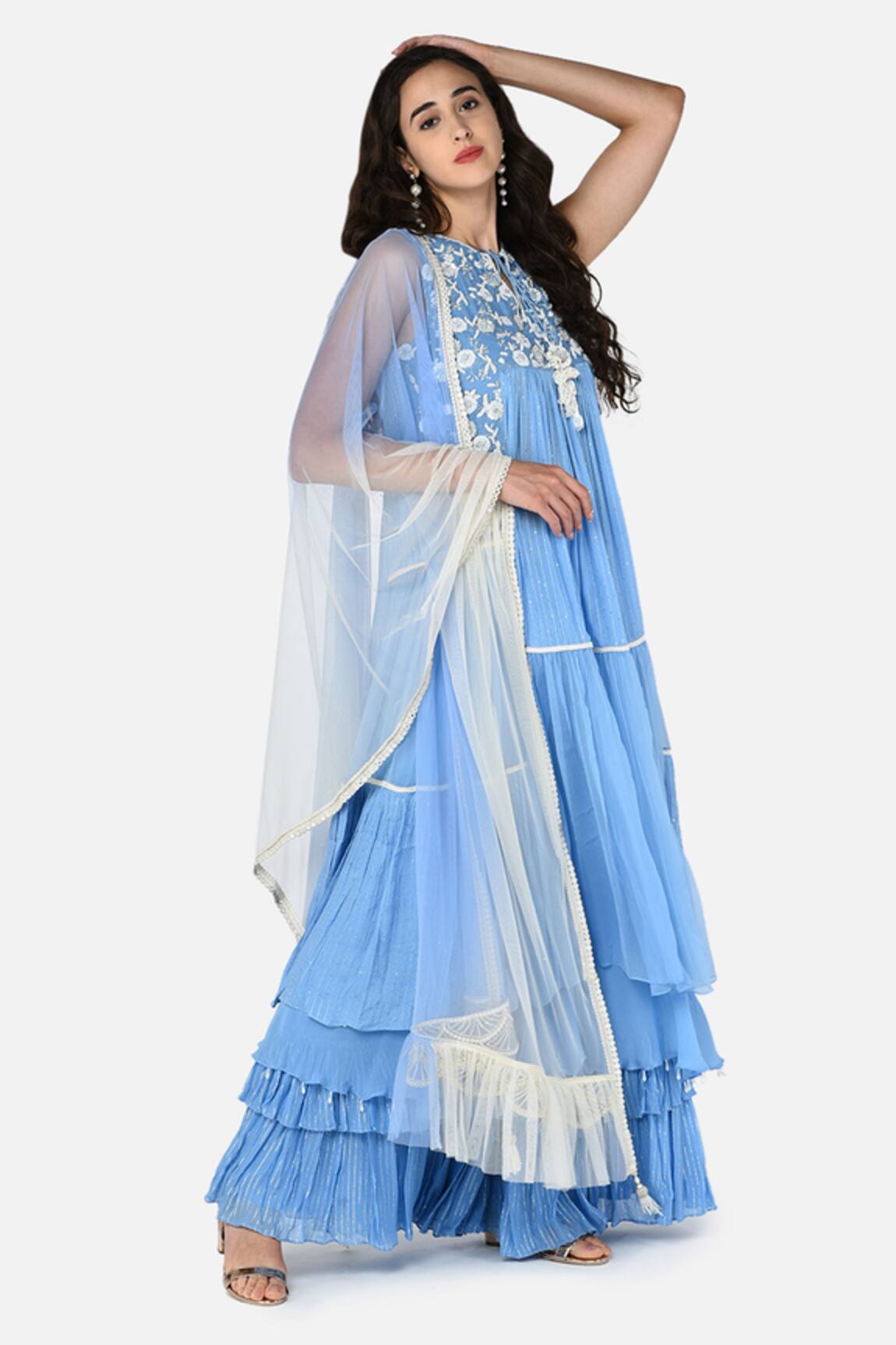 Keith Gomes Embroidered Kurta Palazzo Set