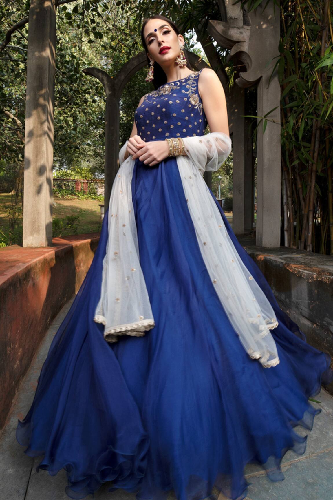Keerthi Kadire Flared Organza Gown