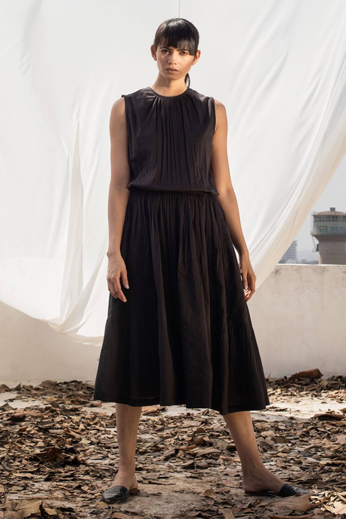 Kharakapas Flared Midi Dress