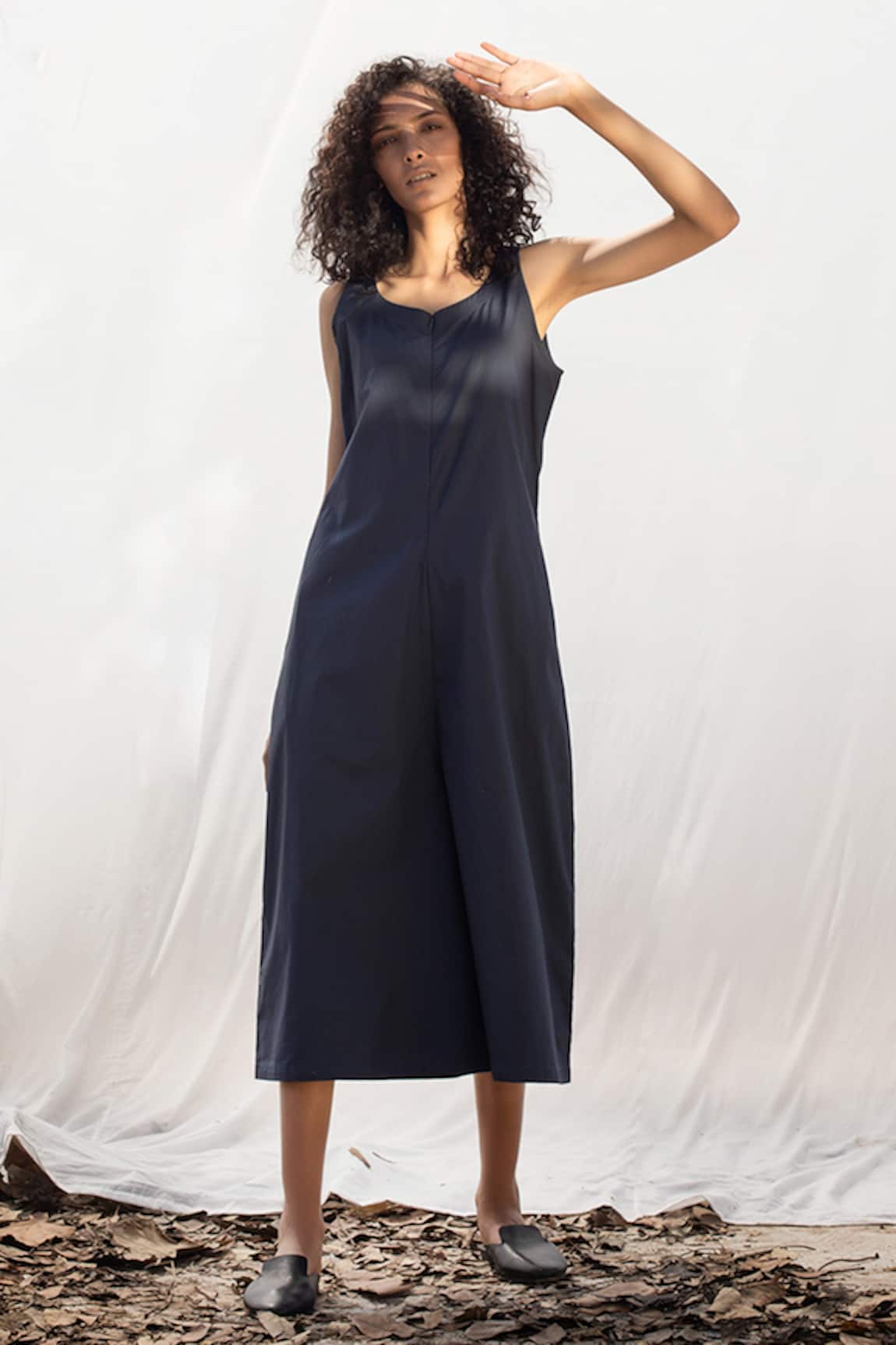 Kharakapas Zipper Culotte Jumpsuit