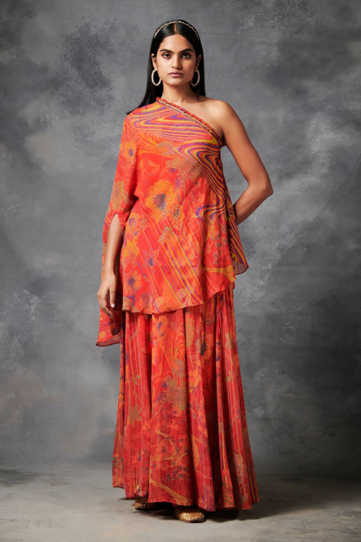 Saundh Konyak Cape Kurta & Pant Set