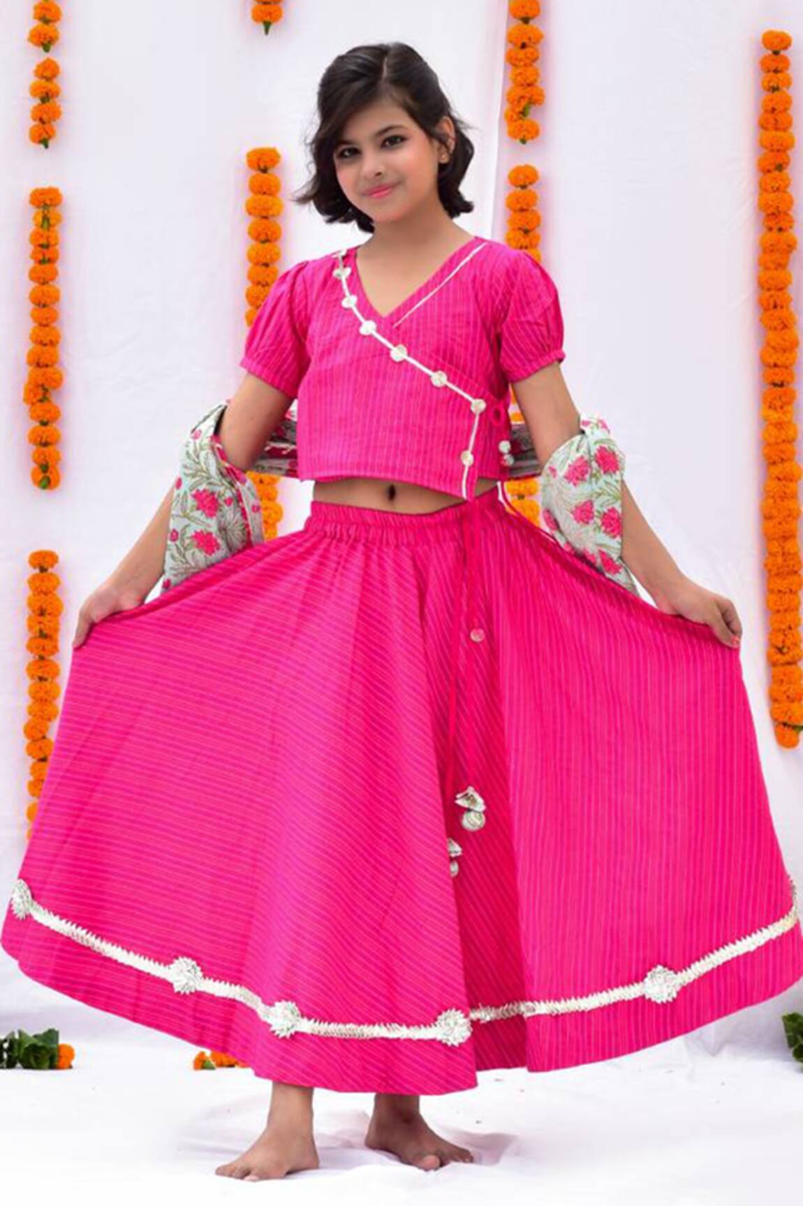 Kalp Kantha Woven Lehenga Set