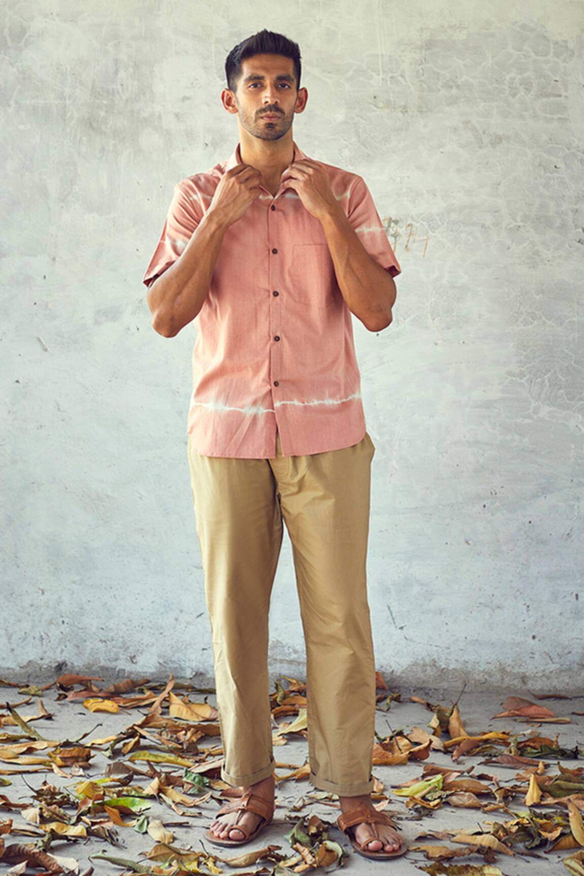 Kharakapas Flurry Shibori Handloom Cotton Shirt