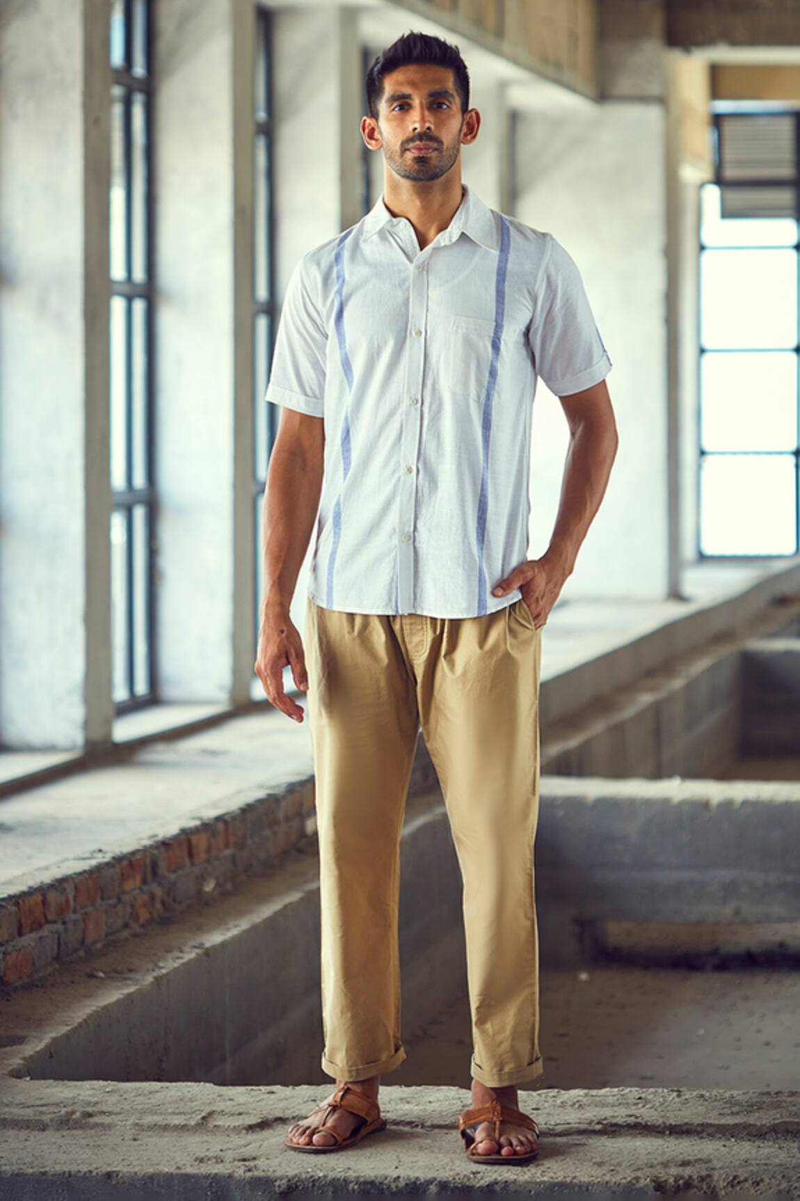 Kharakapas Blurry Cloud Handloom Cotton Shirt