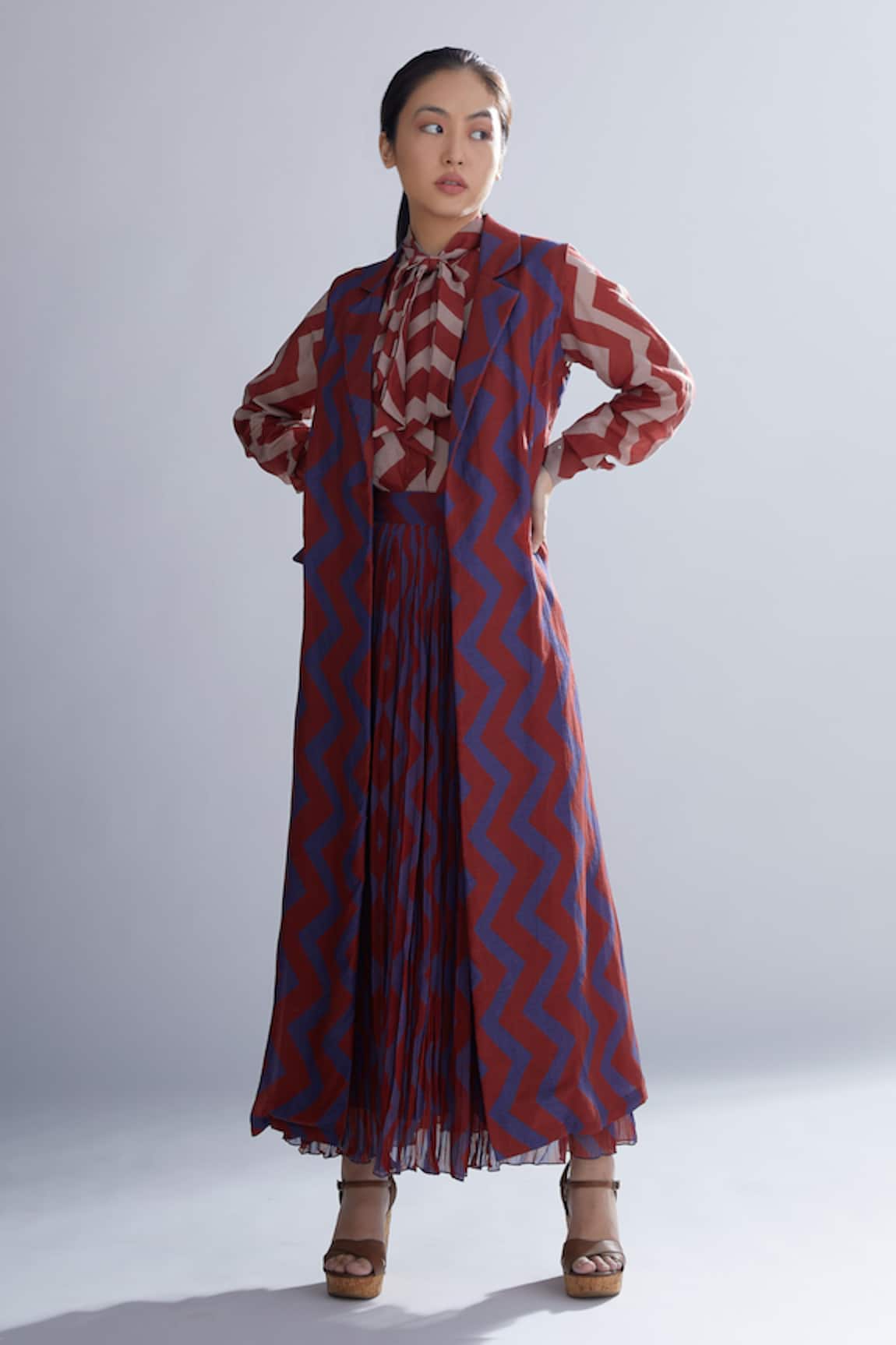 Koai Dabu Print Trench Jacket 