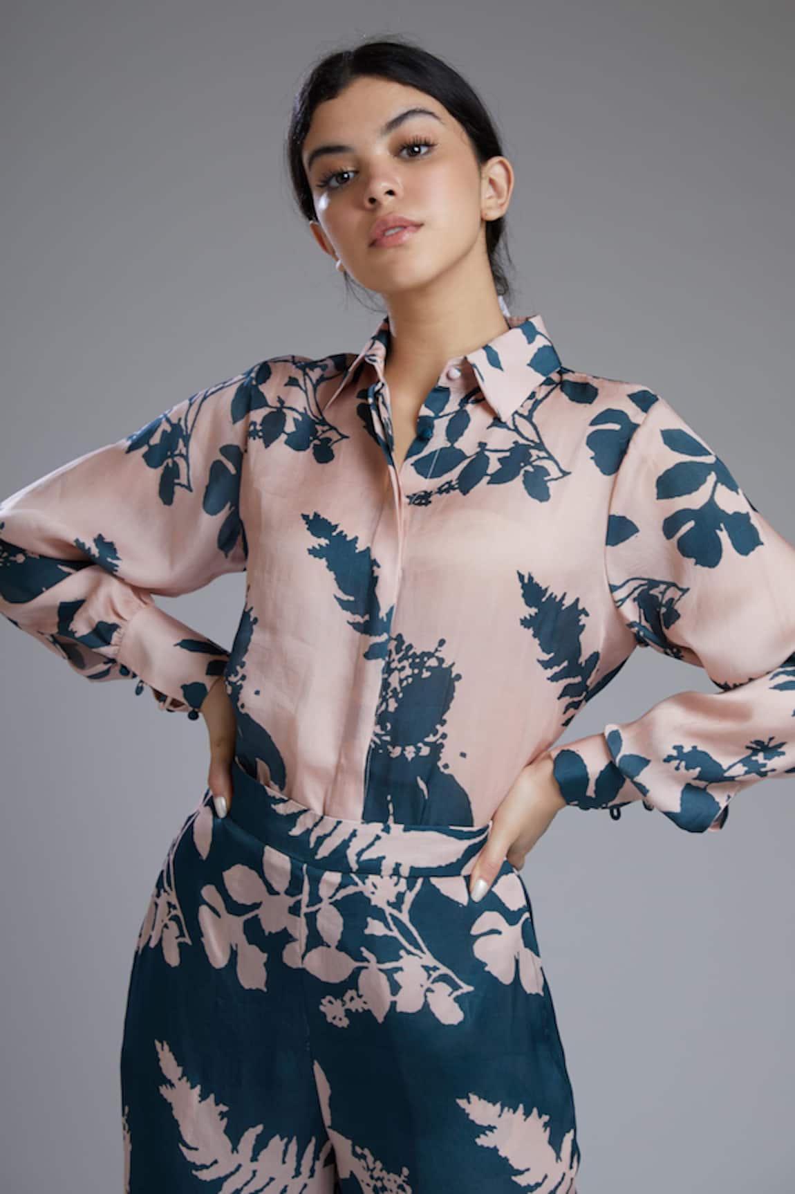 KoAi Printed Satin Silk Shirt