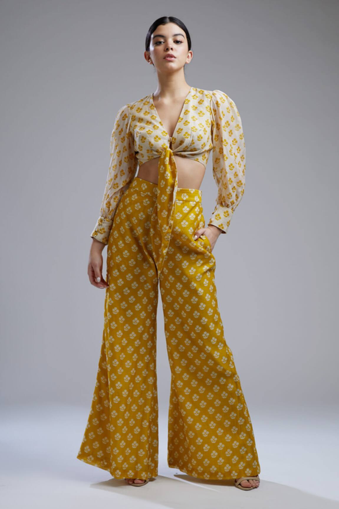 Koai Printed Chanderi Silk Palazzo 