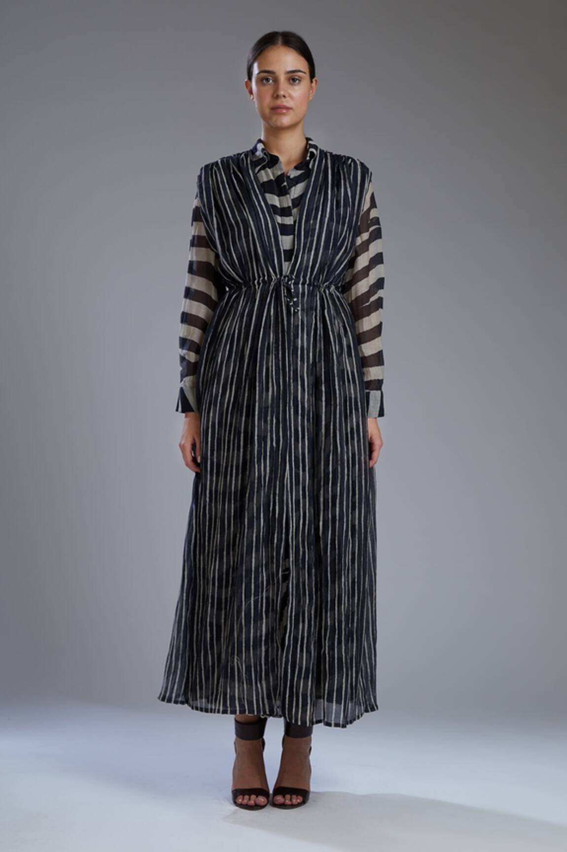 Koai Printed Chanderi Silk Jacket 