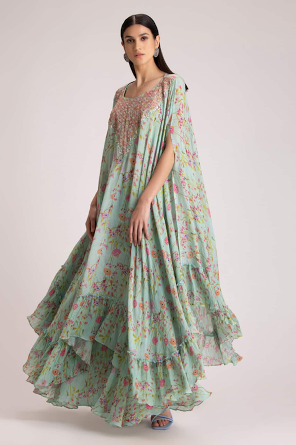 Koashee by Shubitaa Floral Print Tunic & Sharara Set
