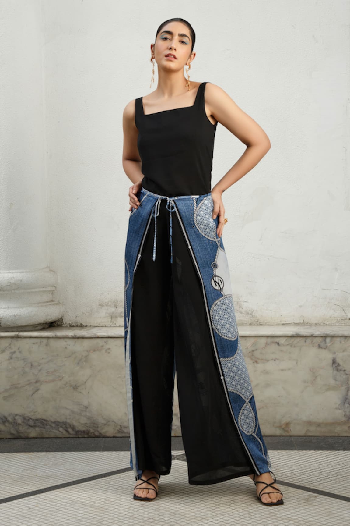 Kamaali Pret Printed Wrap Pant