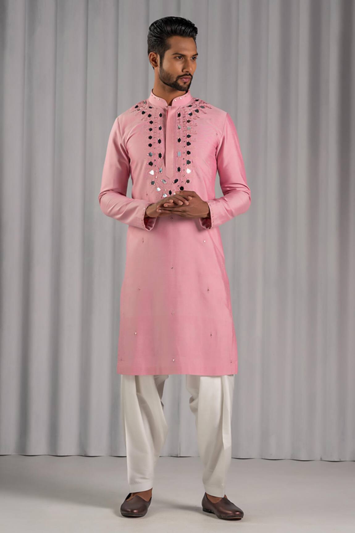 Punit Arora Silk Embroidered Kurta Set