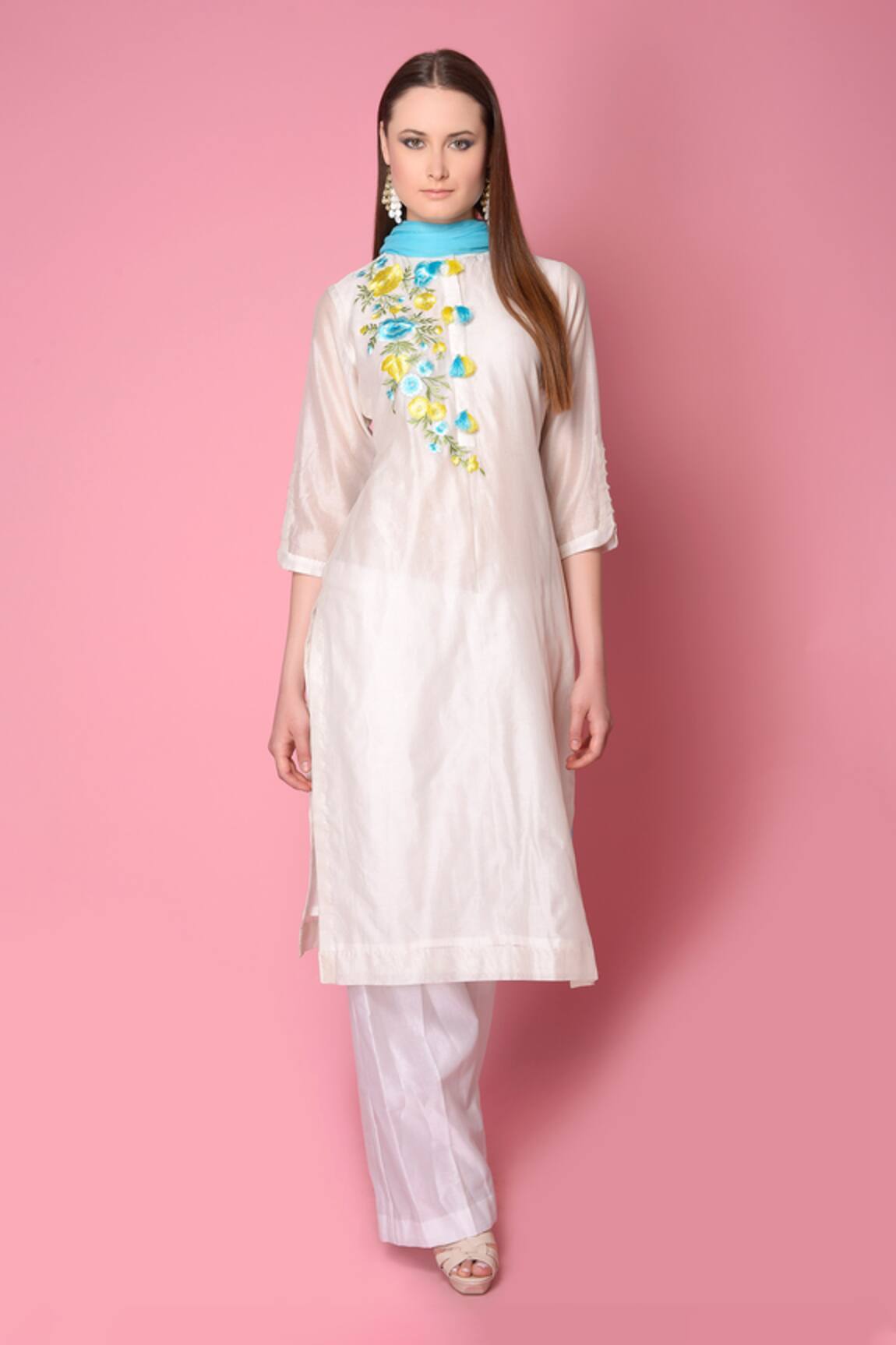 Surabhi Arya Silk Chanderi Kurta Set 
