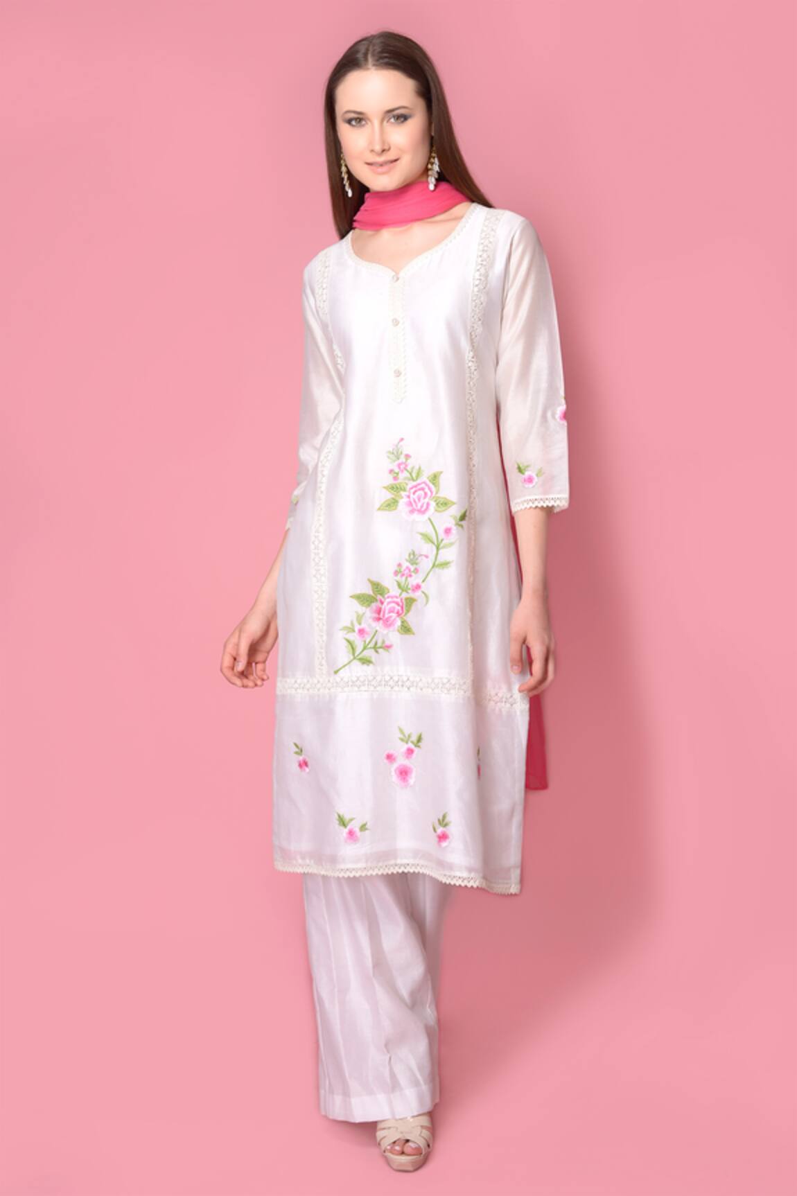 Surabhi Arya Silk Chanderi Kurta Set 