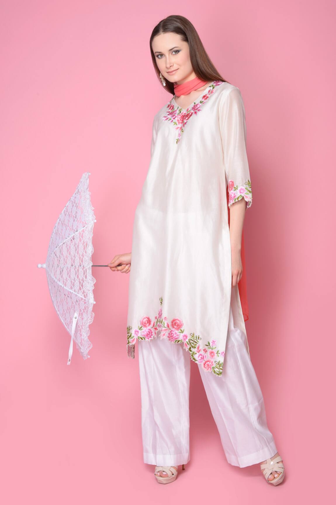Surabhi Arya Silk Chanderi Kurta Set 