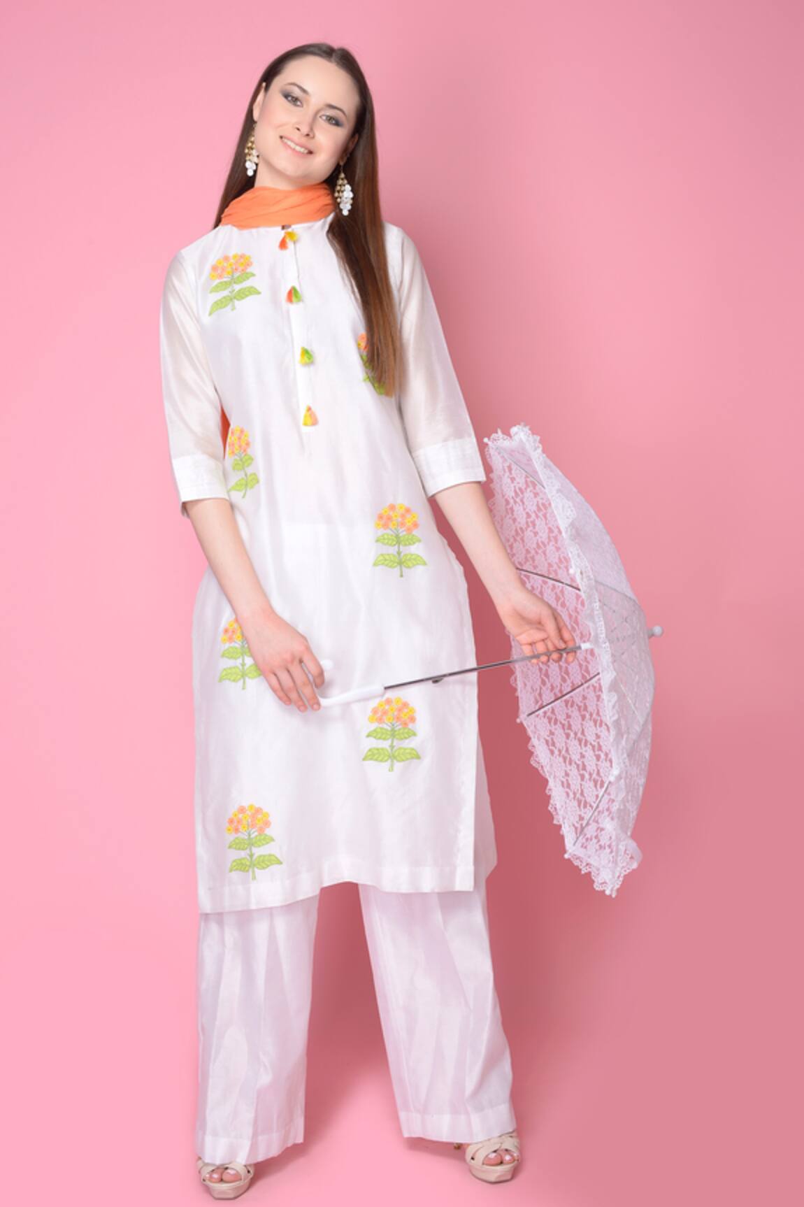Surabhi Arya Silk Chanderi Kurta Set 