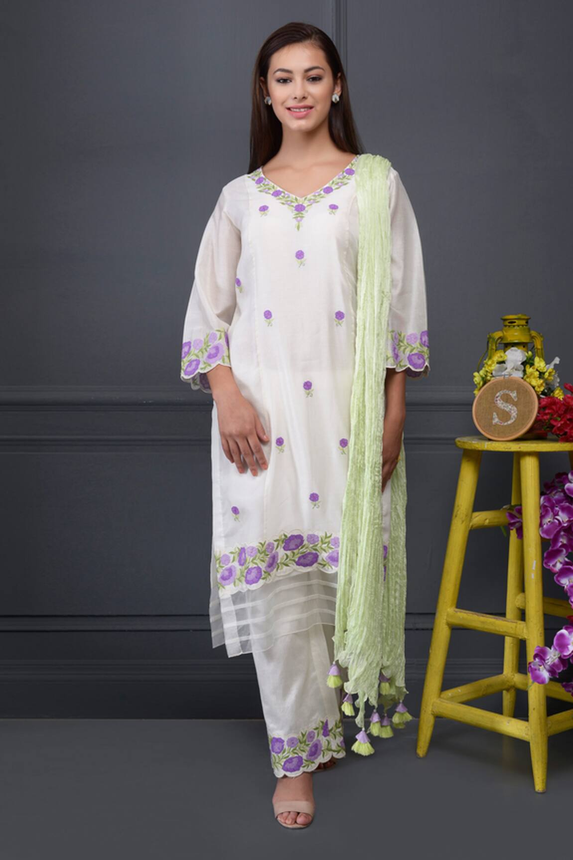 Surabhi Arya Silk Chanderi Kurta Set