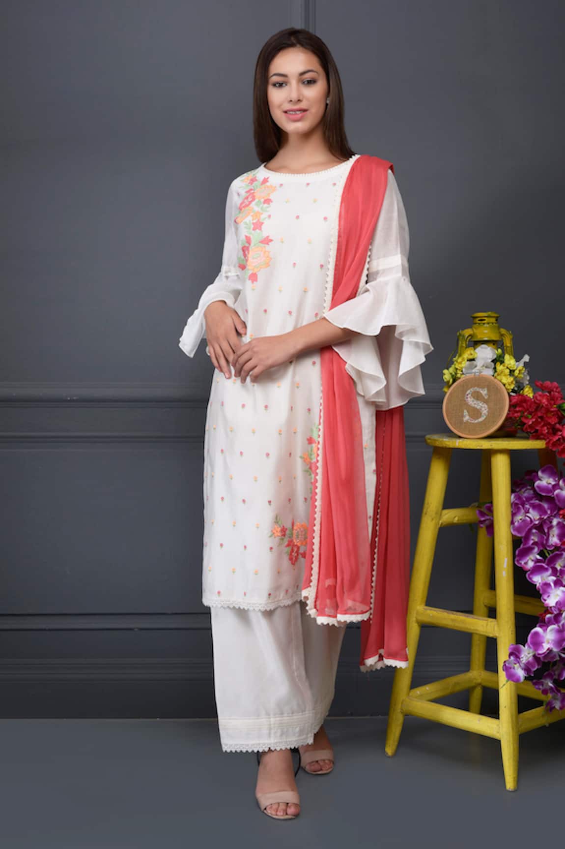 Surabhi Arya Silk Chanderi Kurta Set