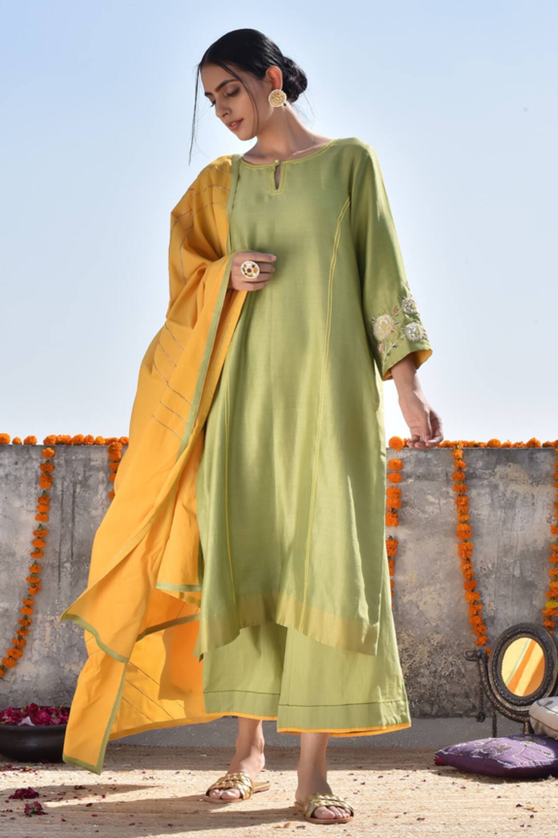 Kanika Sharma Chanderi Kurta Set 