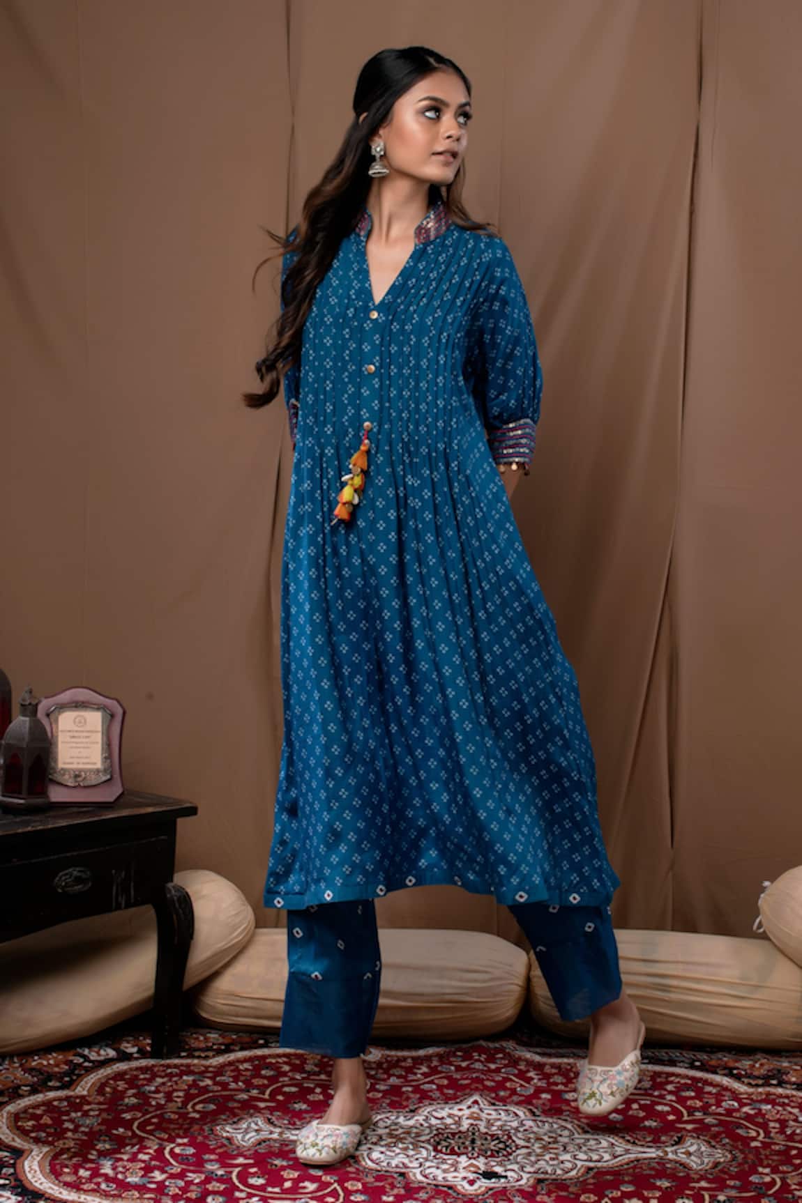 Label Kinjal Modi Bandhani Print Tunic & Pant Set