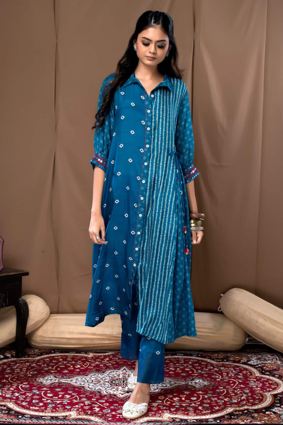 Label Kinjal Modi Bandhani Tunic & Pant Set