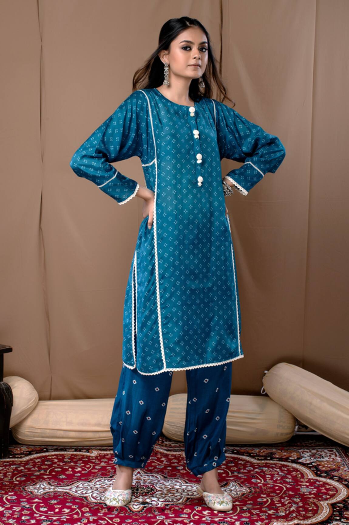 Label Kinjal Modi Bandhani Kurta & Salwar Set