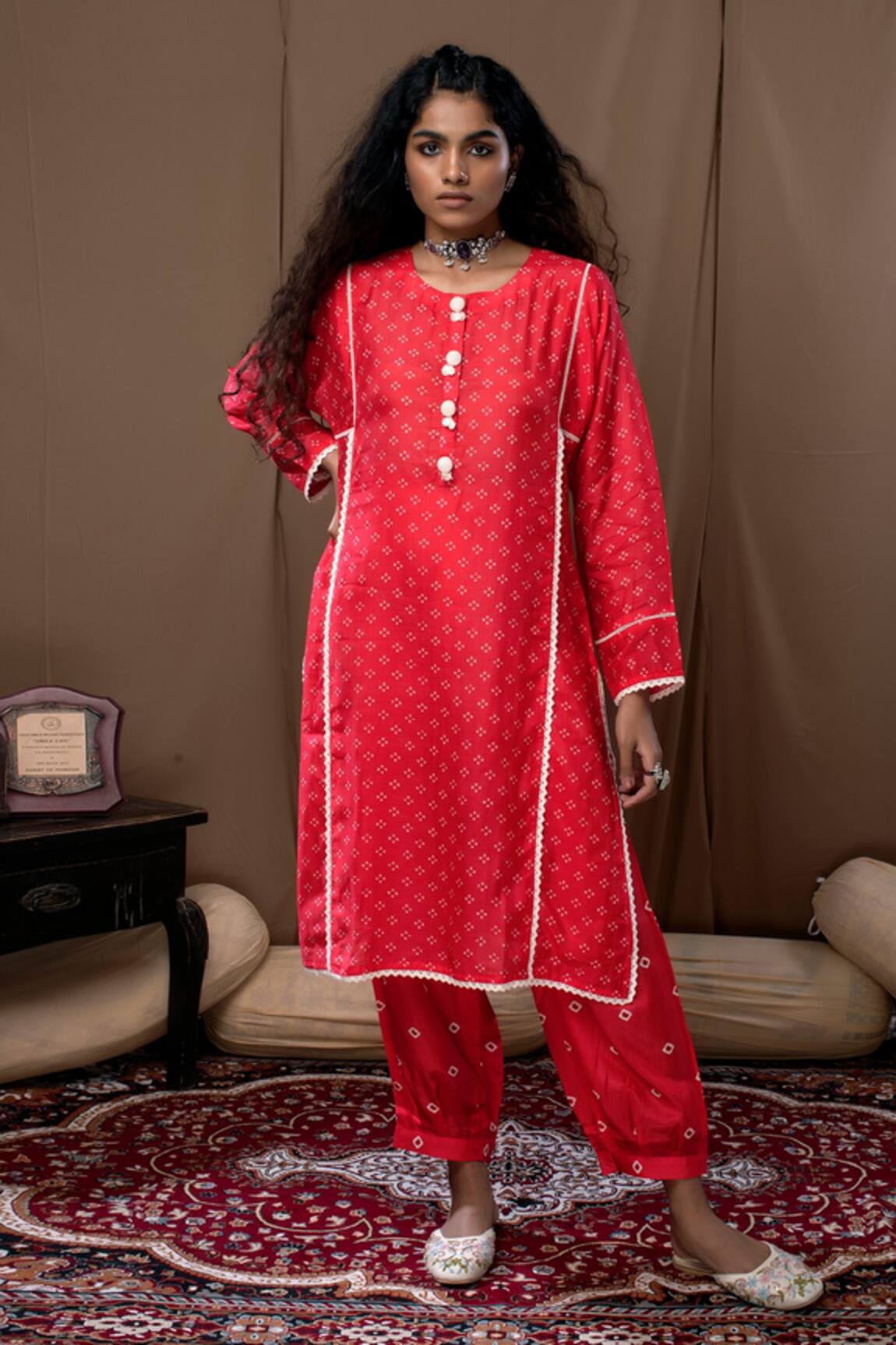 Label Kinjal Modi Bandhani Print Kurta & Salwar Set