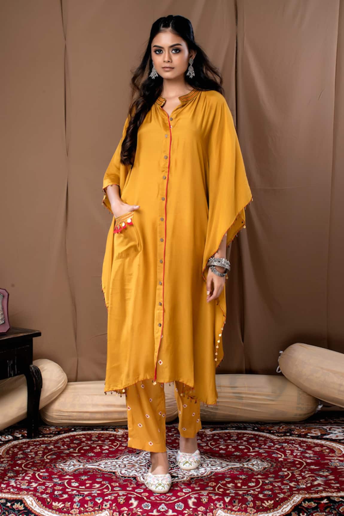 Label Kinjal Modi Kaftan & Bandhani Print Pant