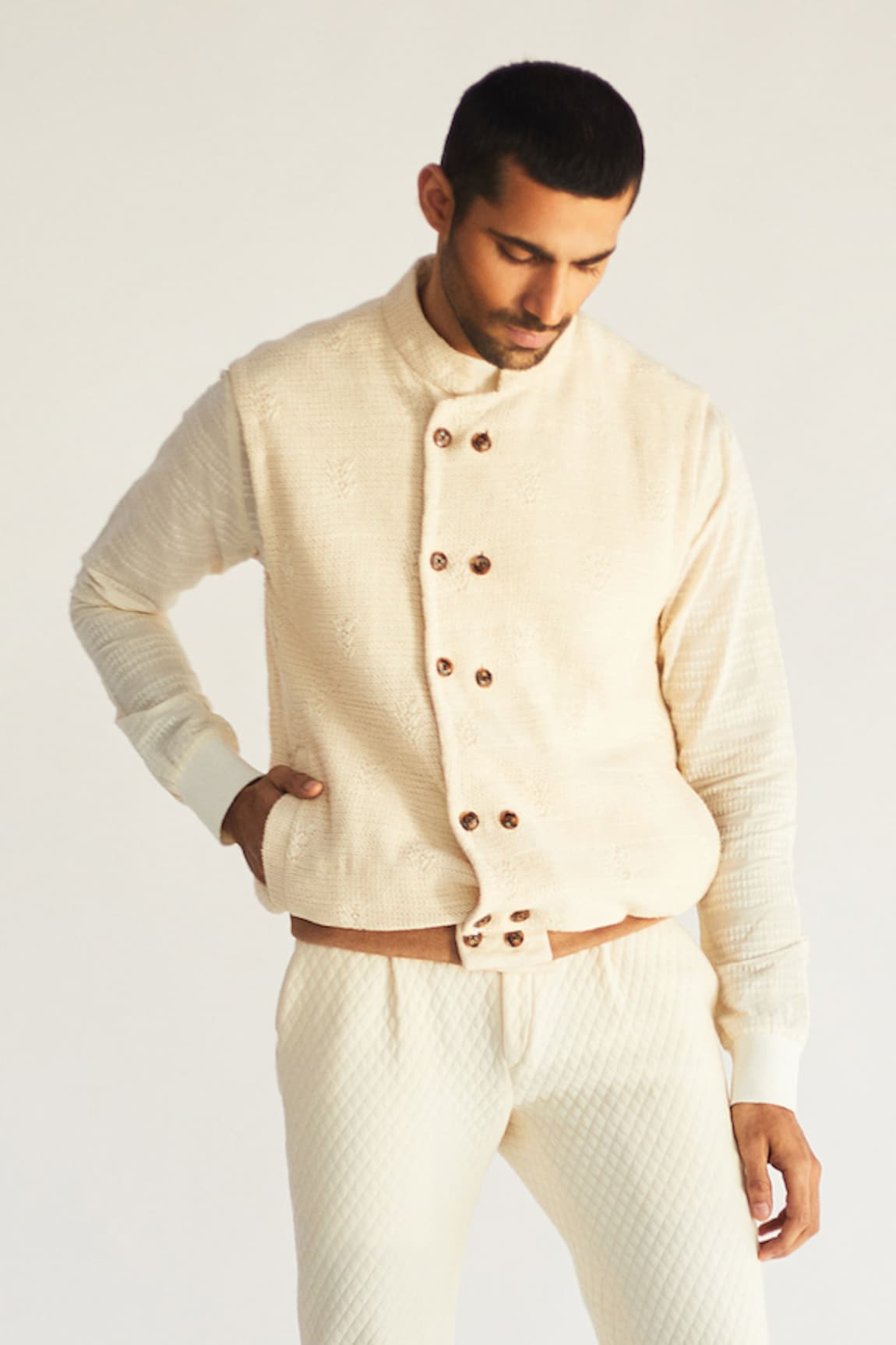 Kunal Anil Tanna Cotton Bundi & Kurta Set