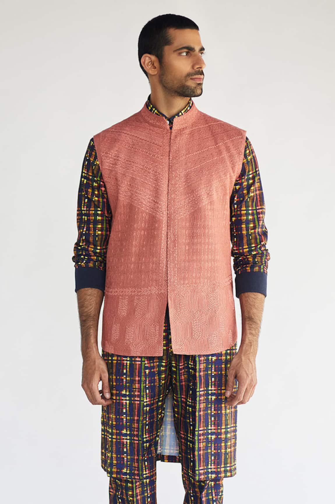 Kunal Anil Tanna Cotton Bundi & Kurta Set