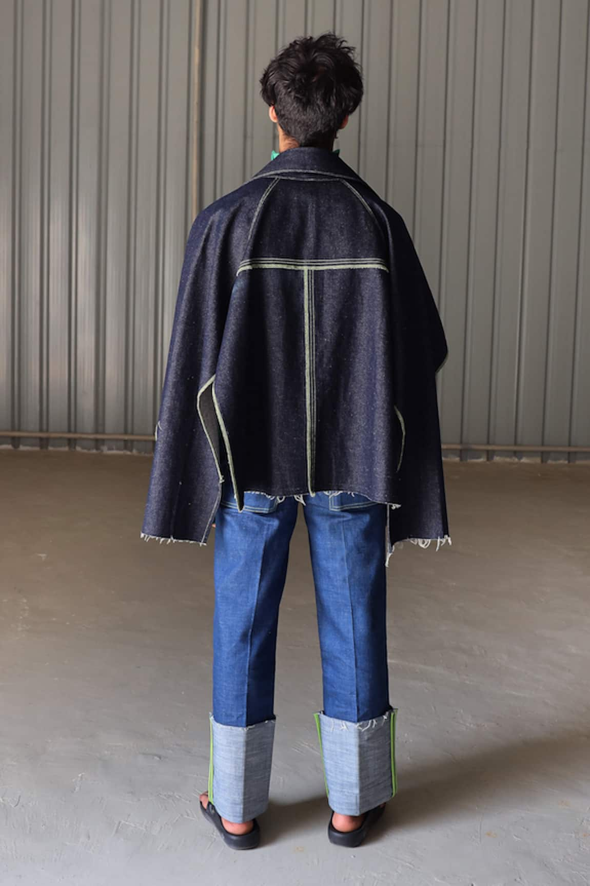 Leh Studios - Blue Canvas Denim Jacket For Men