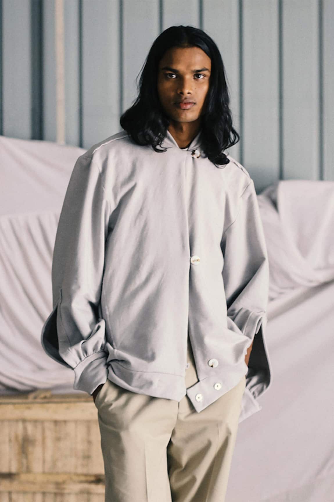 Leh Studios Mandarin Collar Jacket 