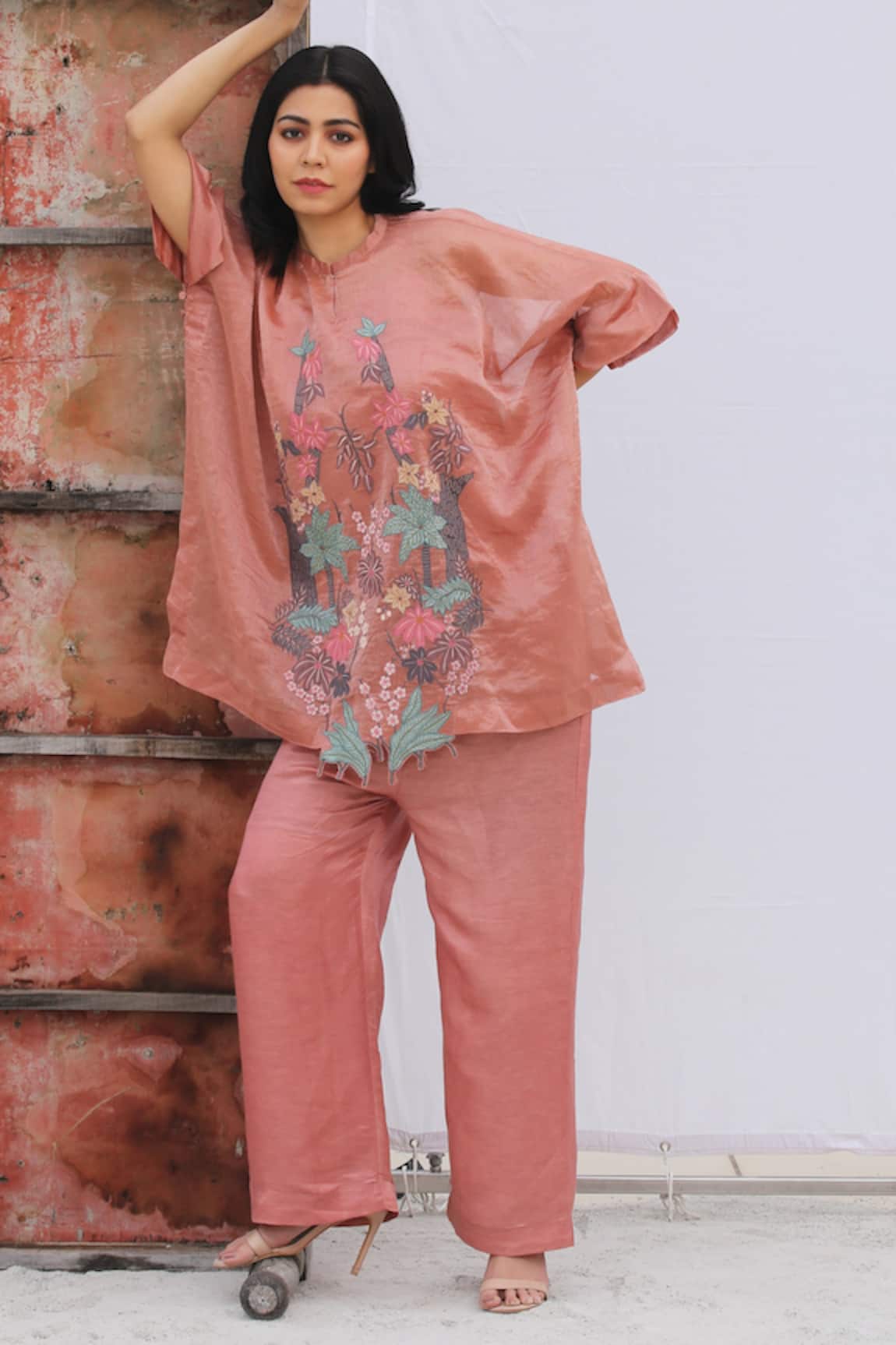 Oja Tissue Silk Tunic & Pant Set