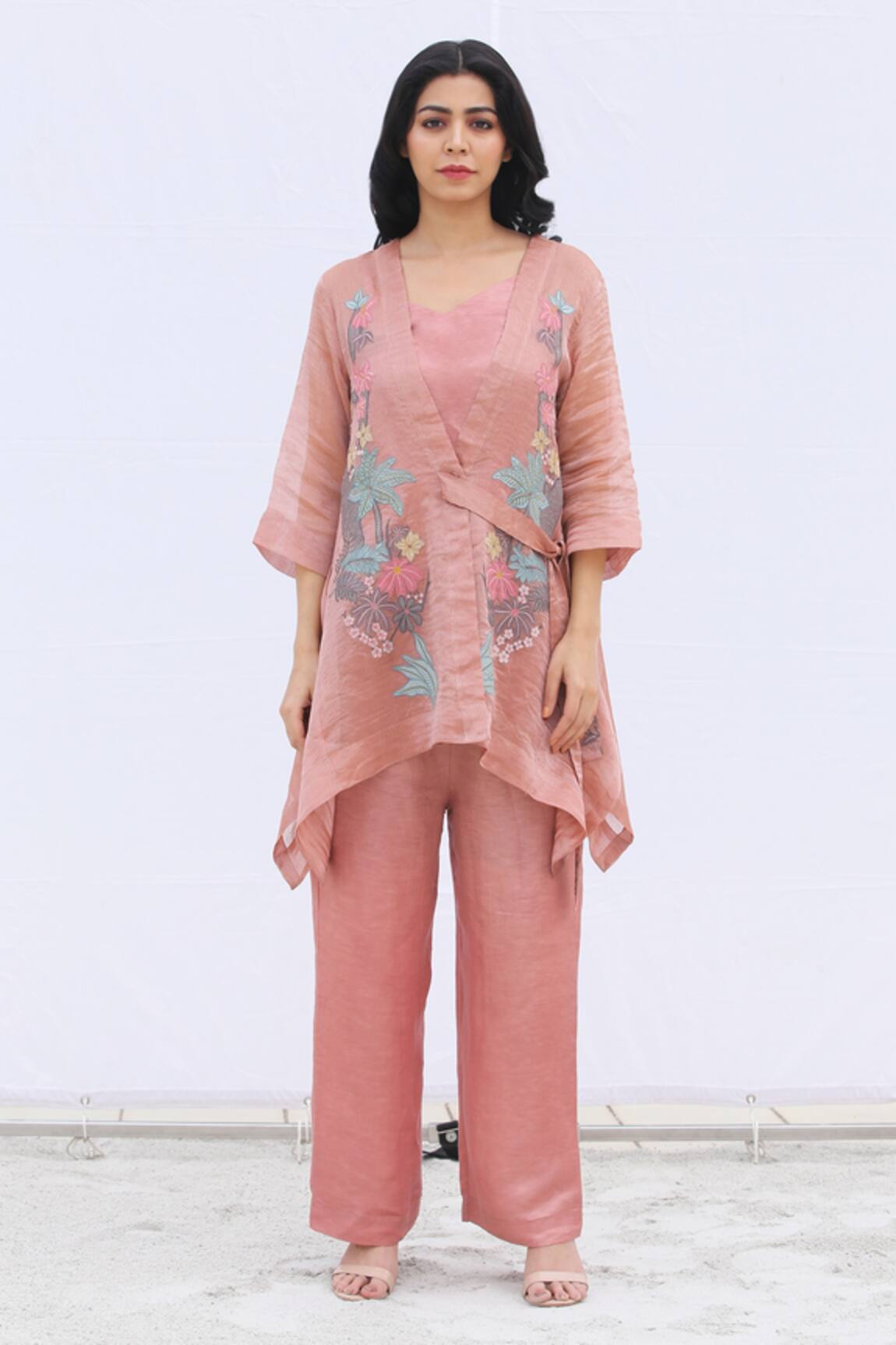 Oja Tissue Silk Jacket & Pant Set
